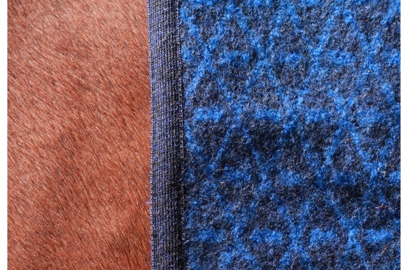 Tacante, carré de laine bleu marine et bleu roi INFI-KNIT écoresponsable
