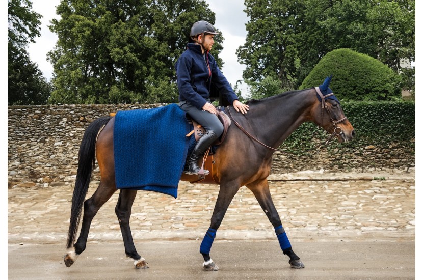 Tacante, carré de laine, couvre reins chaud  cheval made in France