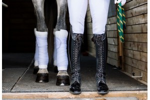 Tacante flanelles INFI-KNIT 3D blanches dressage made in France