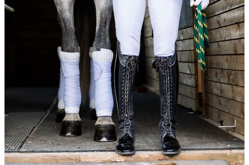 Tacante flanelles INFI-KNIT 3D blanches dressage made in France