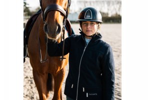 Tacante Veste HYGGE laine bleu marine femme