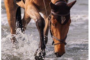 Tacante bonnet INFI-KNIT marron broderie coeur beige