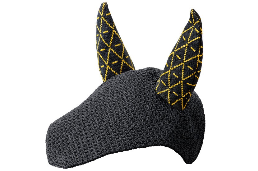 Tacante bonnet INFI-KNIT noir all-over jaune