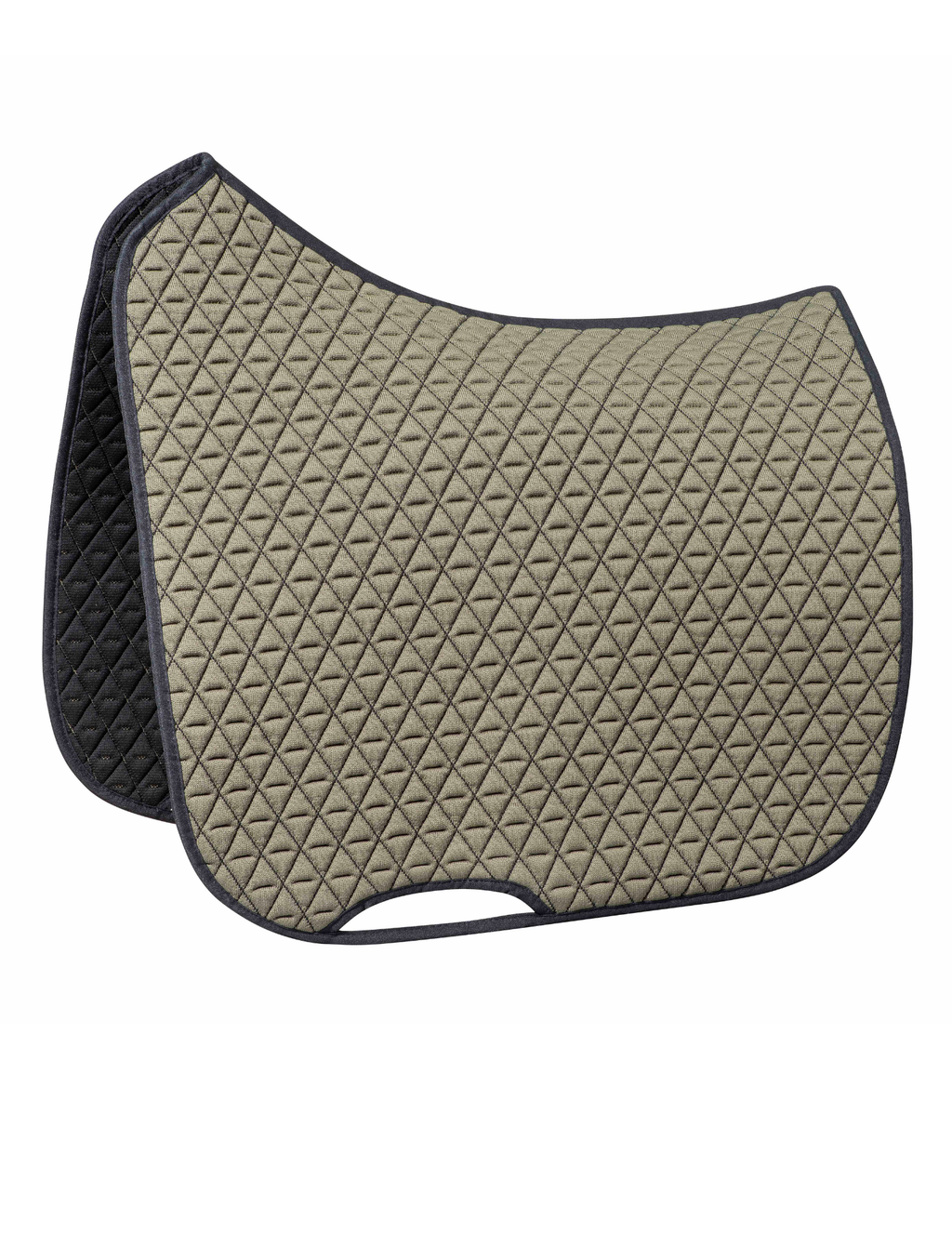 Tapis de selle INFI-KNIT dressage kaki et noir