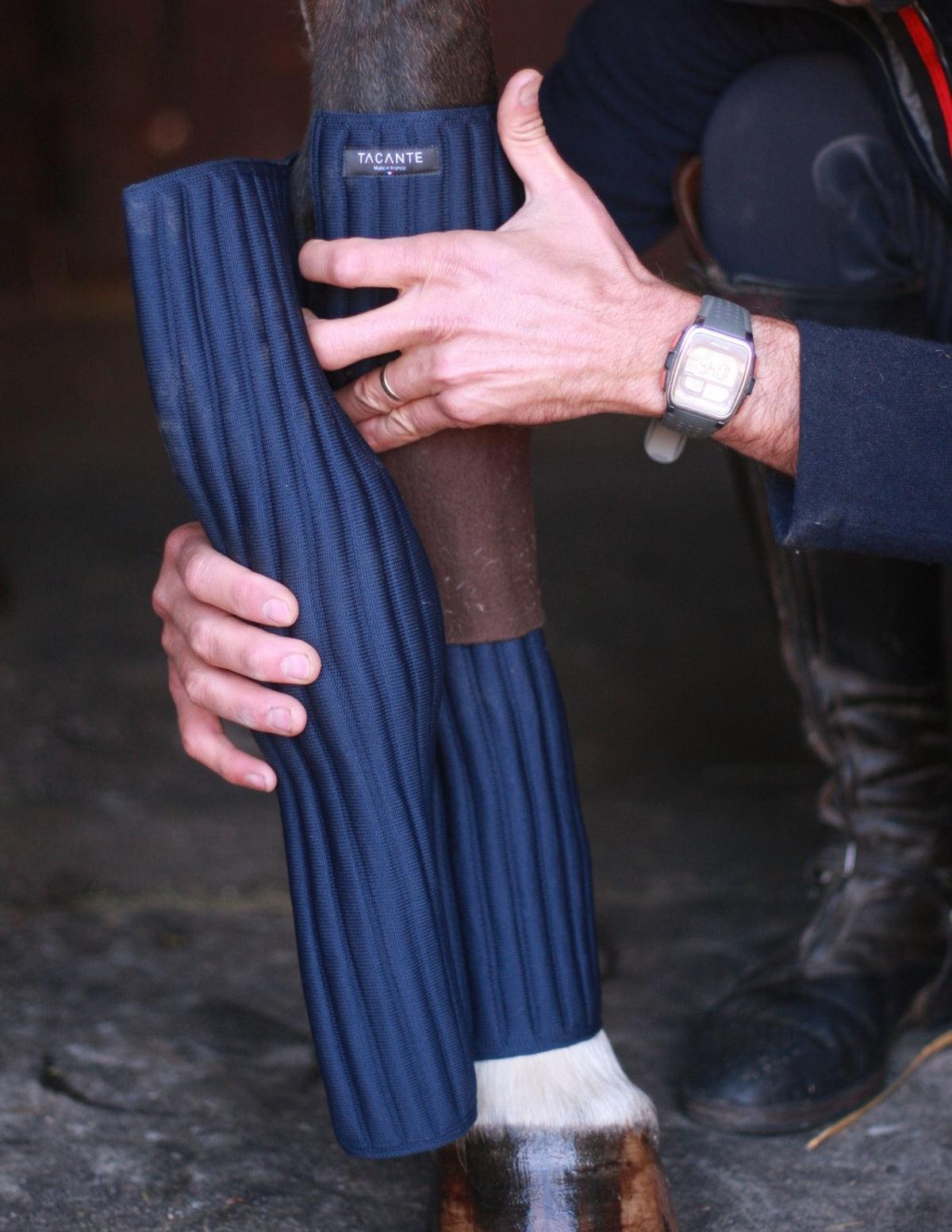 Flanelles, sous-bandes INFI-KNIT bleu marine