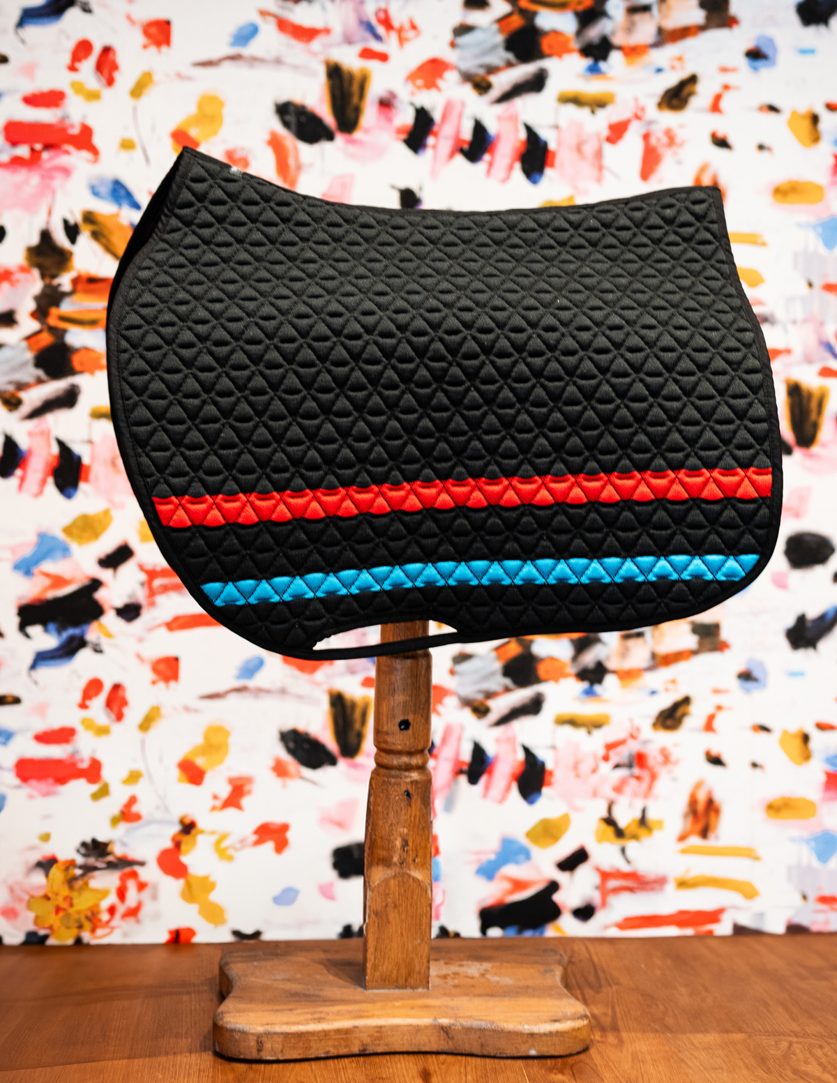 Tapis de selle INFI-KNIT mixte Fluo Noir