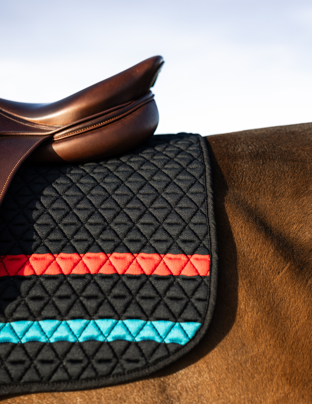 Tapis de selle INFI-KNIT mixte Fluo Noir