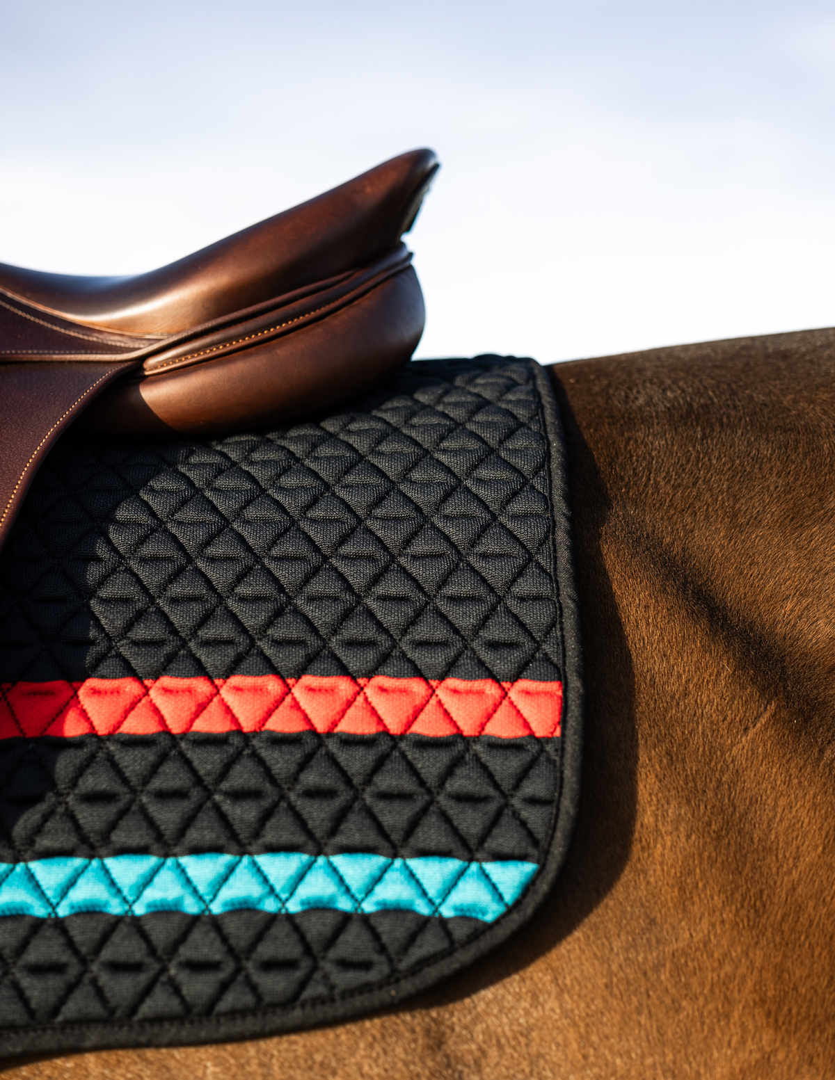 Tapis de selle INFI-KNIT mixte Fluo Noir