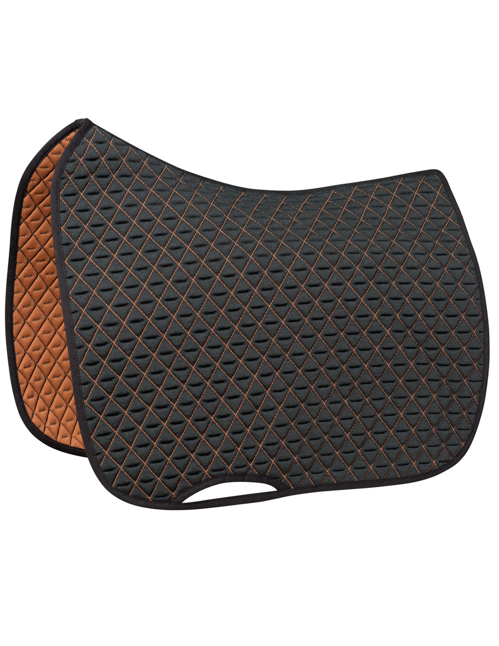Tapis de selle INFI-KNIT dressage noir et caramel