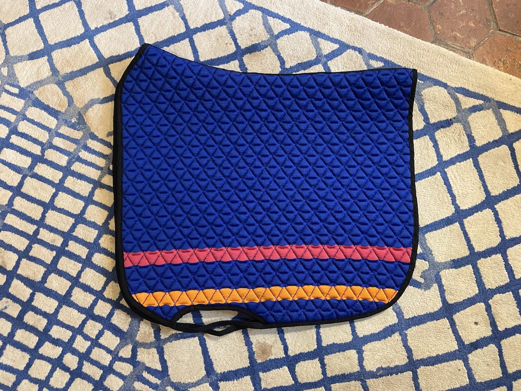 OCCASION - Tapis de selle INFI-KNIT dressage Fluo Bleu roi
