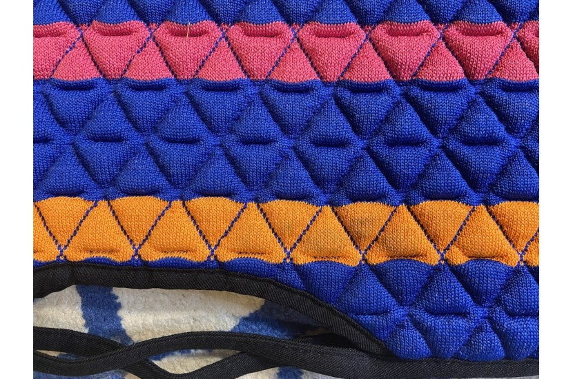 Pre loved - INFI-KNIT dressage saddle pad Royal Blue Fluo