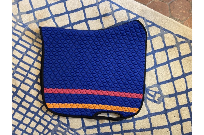 Pre loved - INFI-KNIT dressage saddle pad Royal Blue Fluo